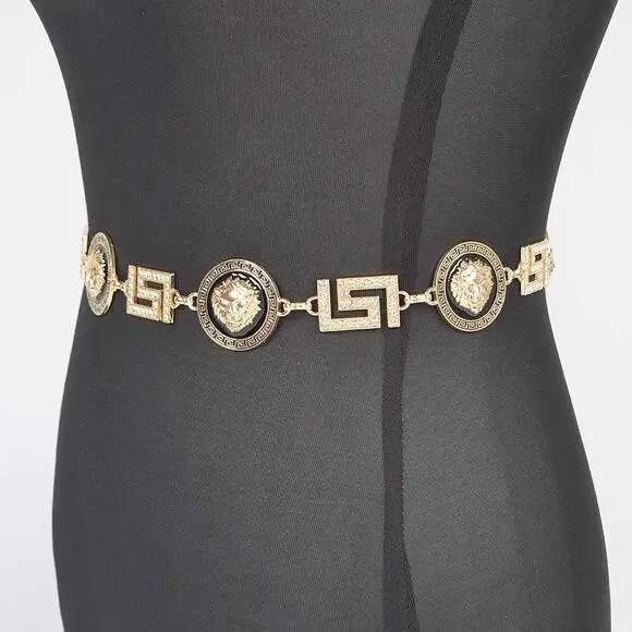 Metal Rhinestone Chain Belt - Picture 4 of 7